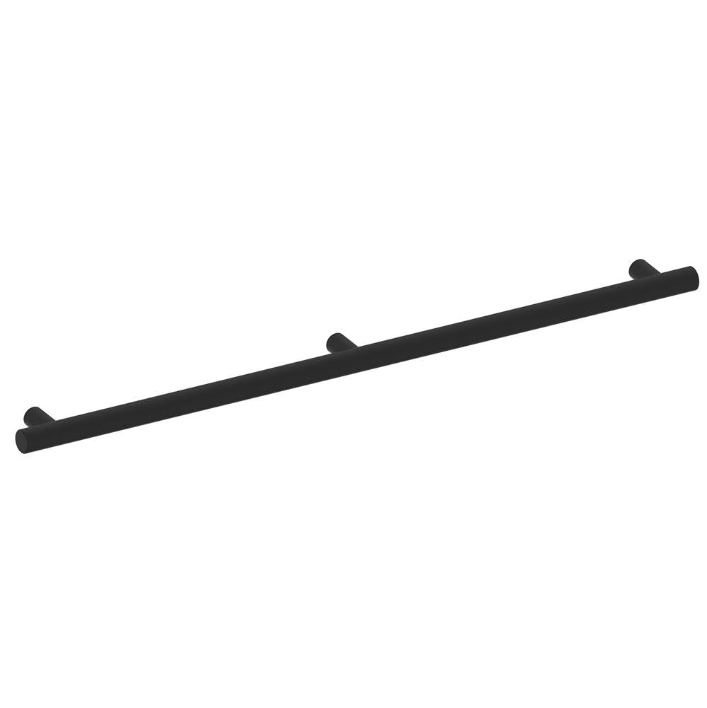 Kartners - 9700 Series Modern 36-inch Round Grab Bar-Matte Black - Matte Black