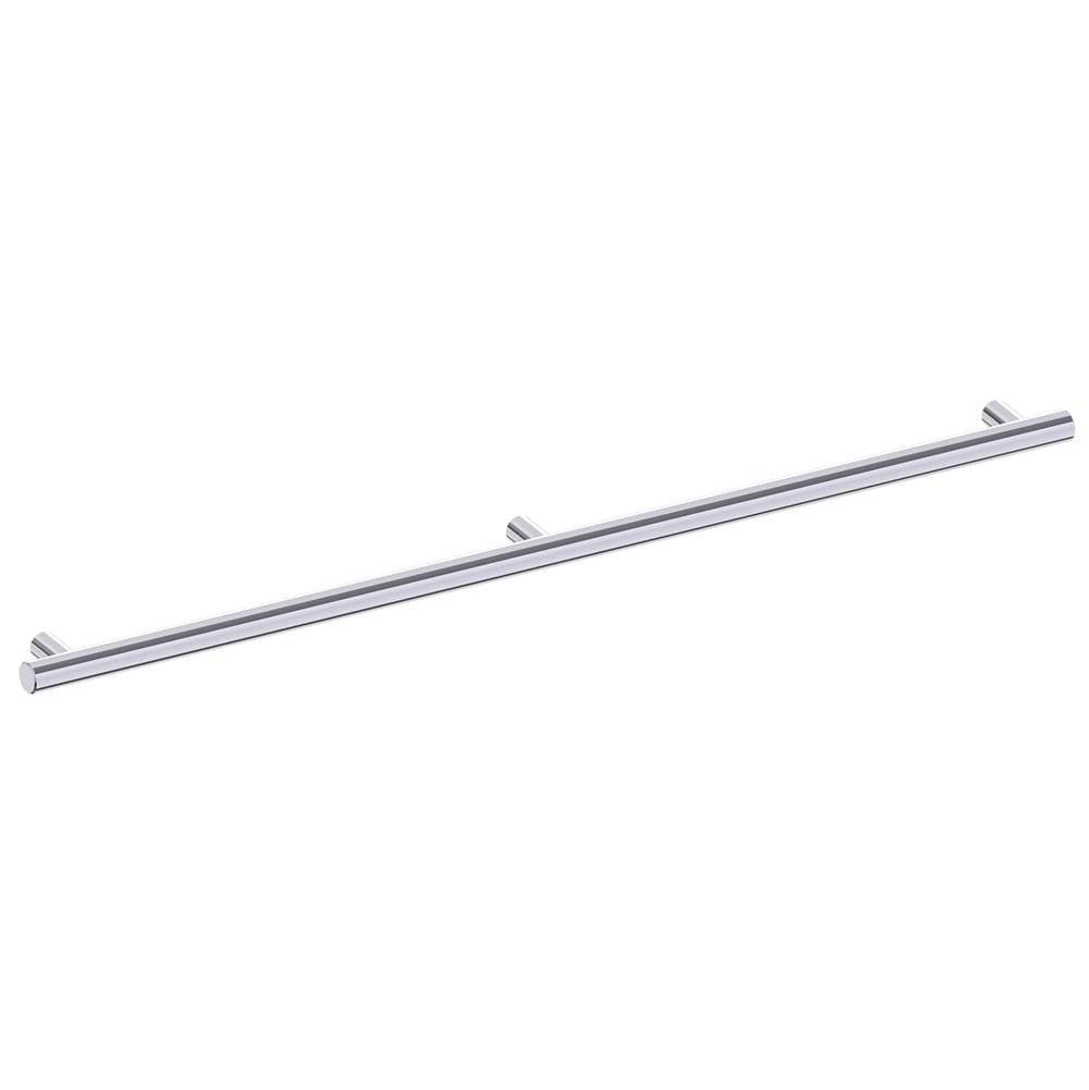 Kartners - 9700 Series Modern 42-inch Round Grab Bar-Polished Chrome - Polished Chrome