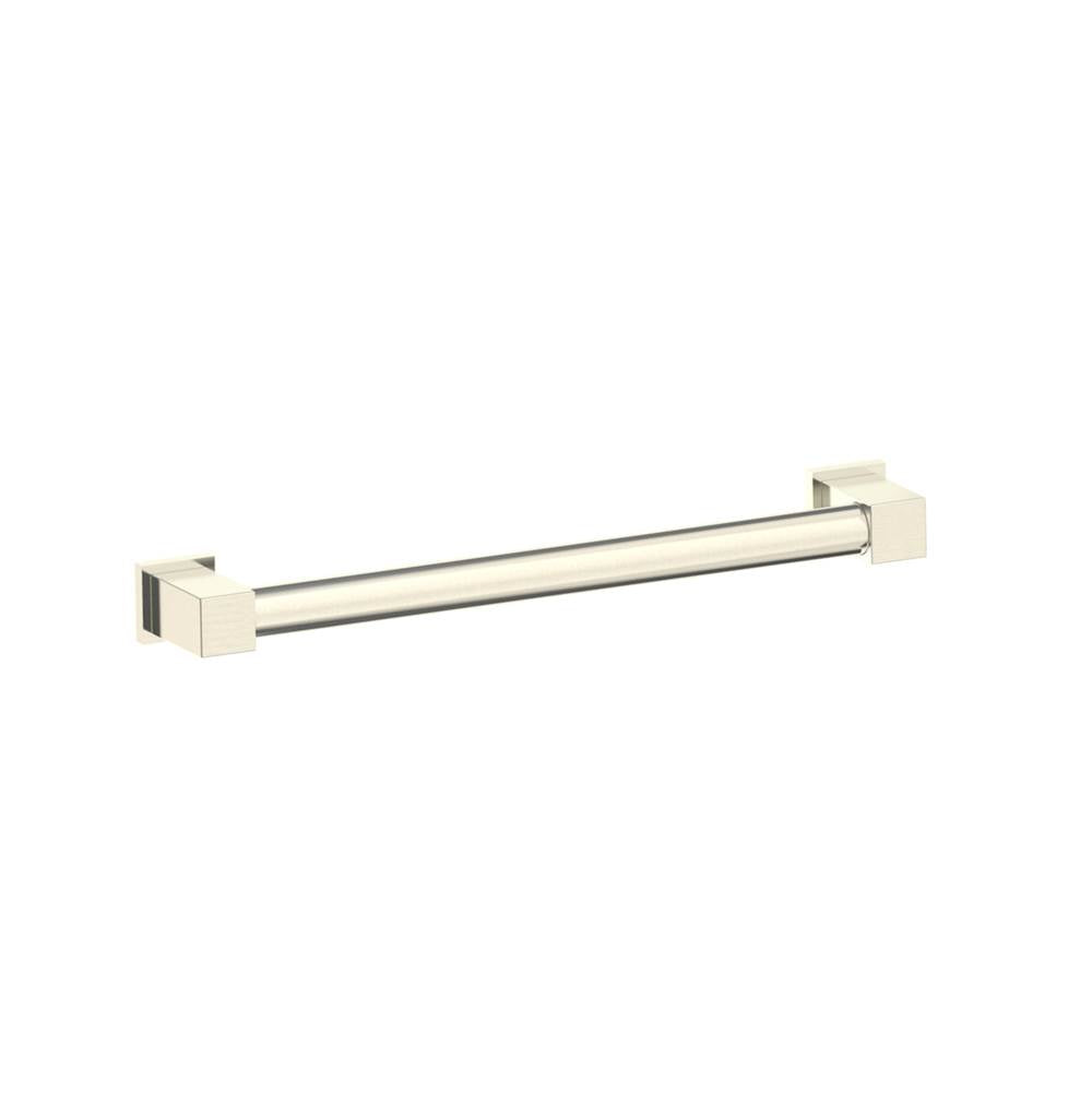 Kartners - 9800 Series  12-inch Round Grab Bar with Square Ends-Brushed Nickel - Brushed Nickel