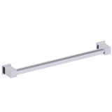 Kartners - 9800 Series  24-inch Round Grab Bar with Square Ends-Polished Chrome - Polished Chrome