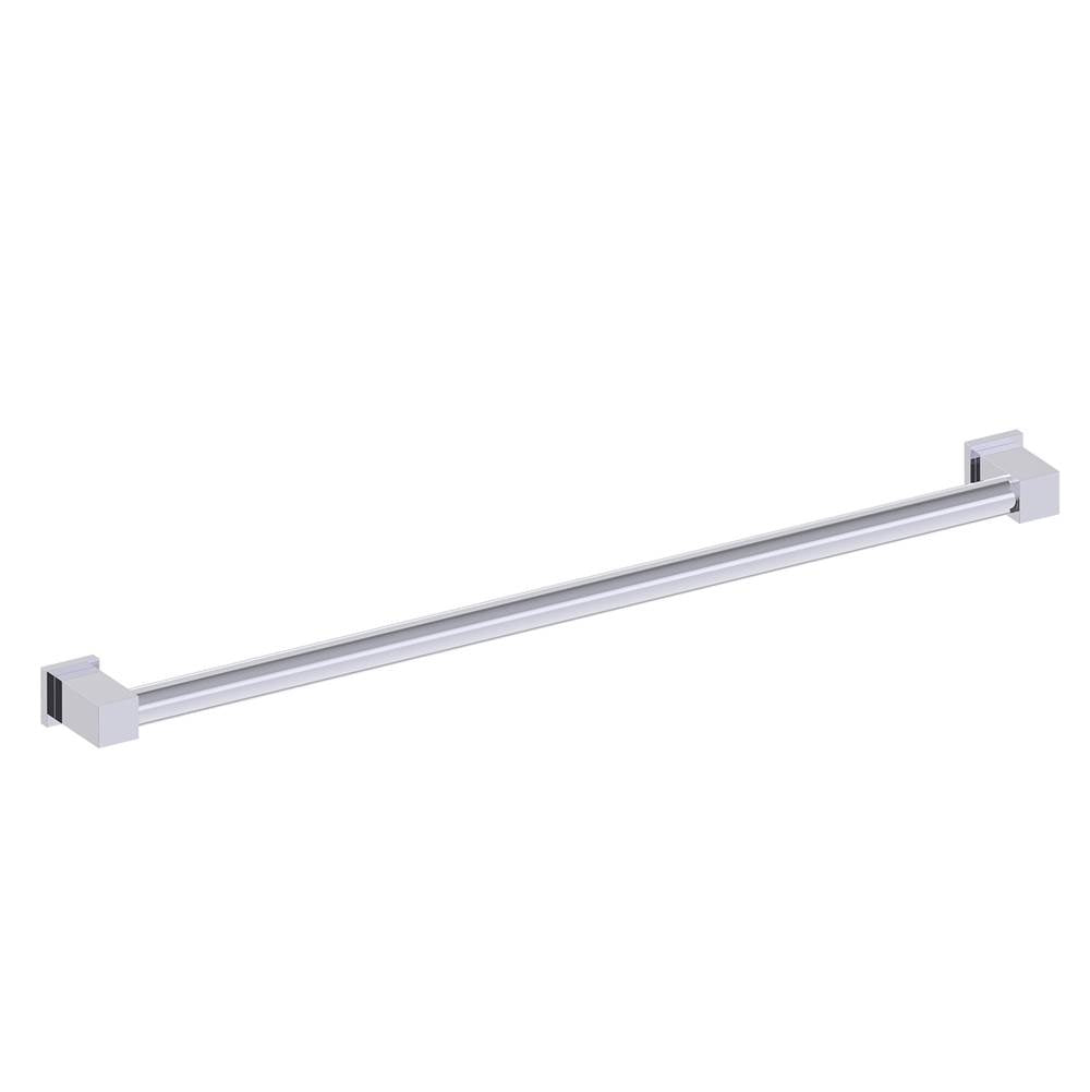 Kartners - 9800 Series  36-inch Round Grab Bar with Square Ends-Polished Chrome - Polished Chrome
