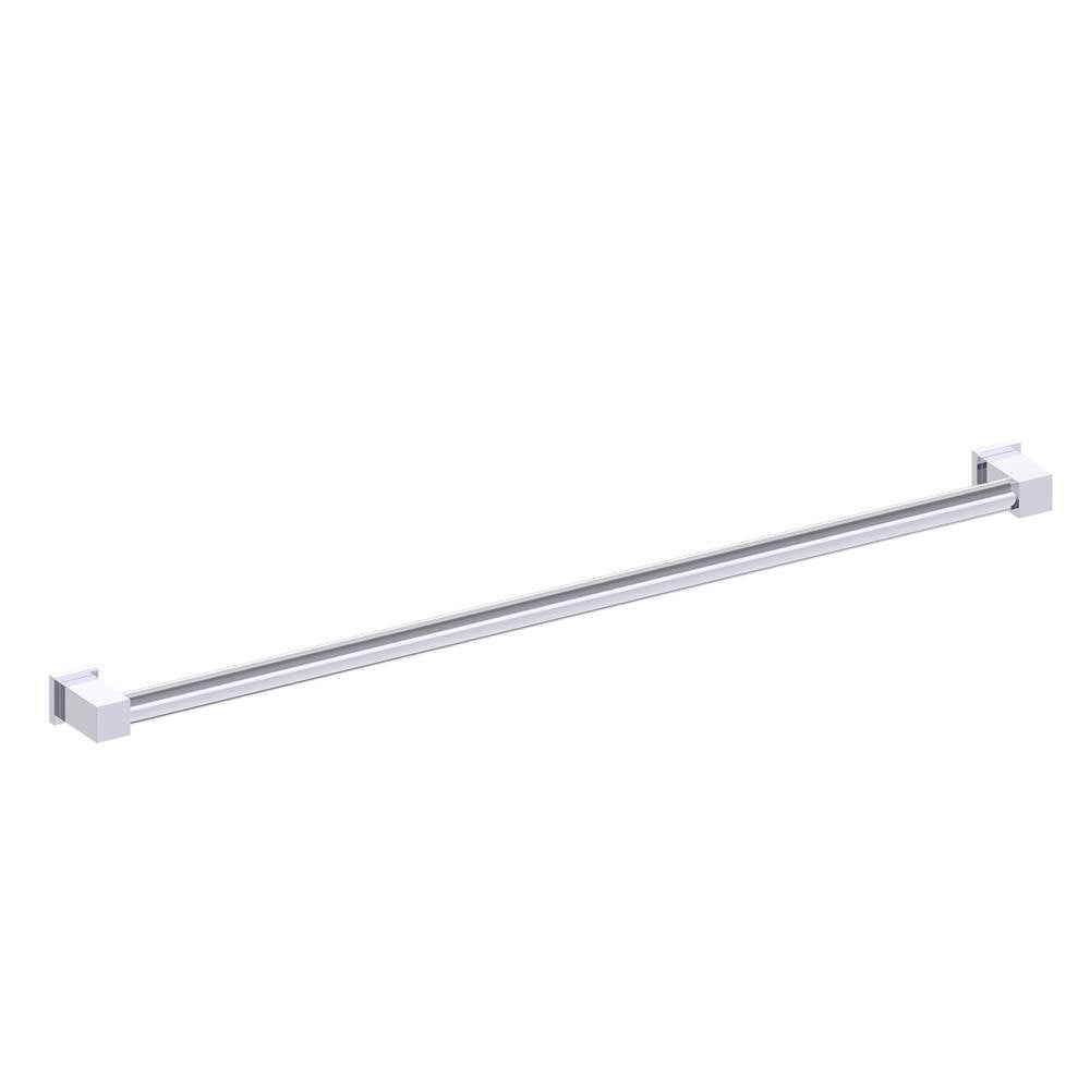 Kartners - 9800 Series  42-inch Round Grab Bar with Square Ends-Polished Chrome - Polished Chrome