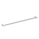 Kartners - 9800 Series  42-inch Round Grab Bar with Square Ends-Polished Chrome - Polished Chrome