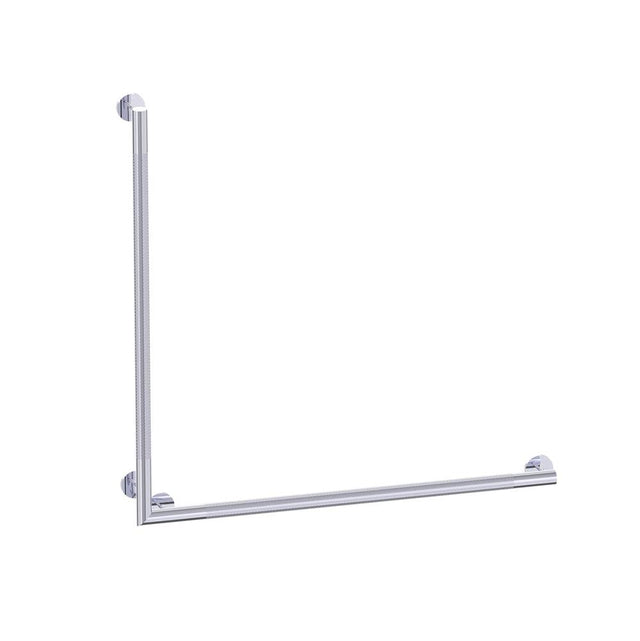 Kartners - CIRCO KNURLED - Angle Grab Bar-Polished Chrome - Polished Chrome