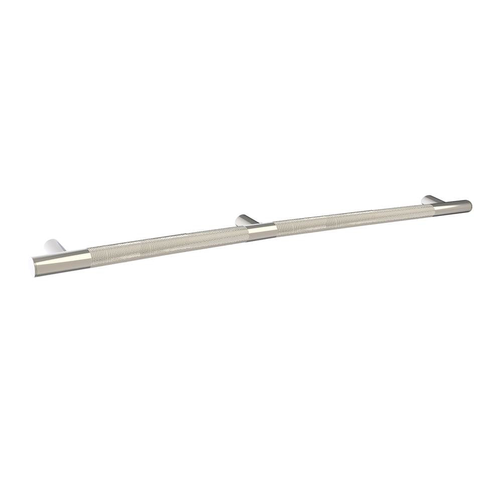Kartners - 9900 Series Knurled 36-inch Grab Bar-Polished Nickel - Polished Nickel