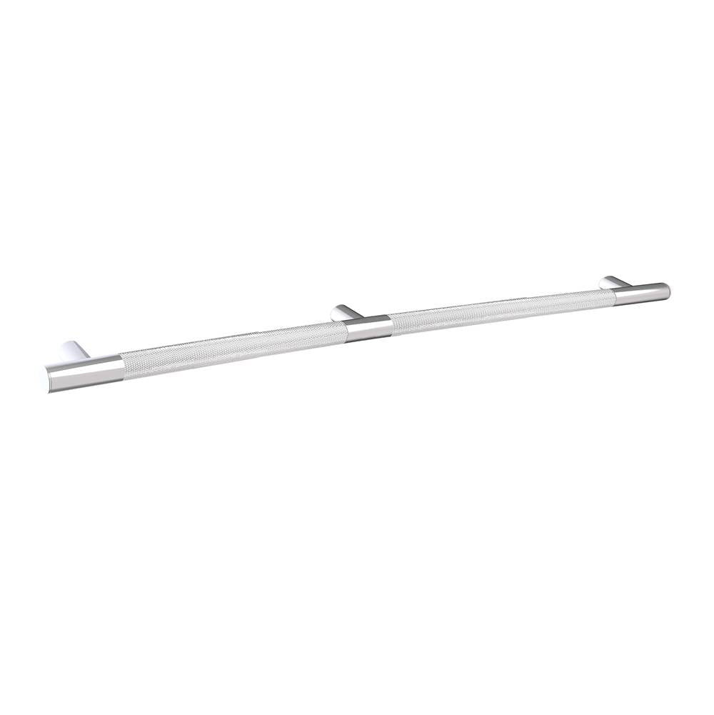 Kartners - 9900 Series Knurled 36-inch Grab Bar-Polished Chrome - Polished Chrome
