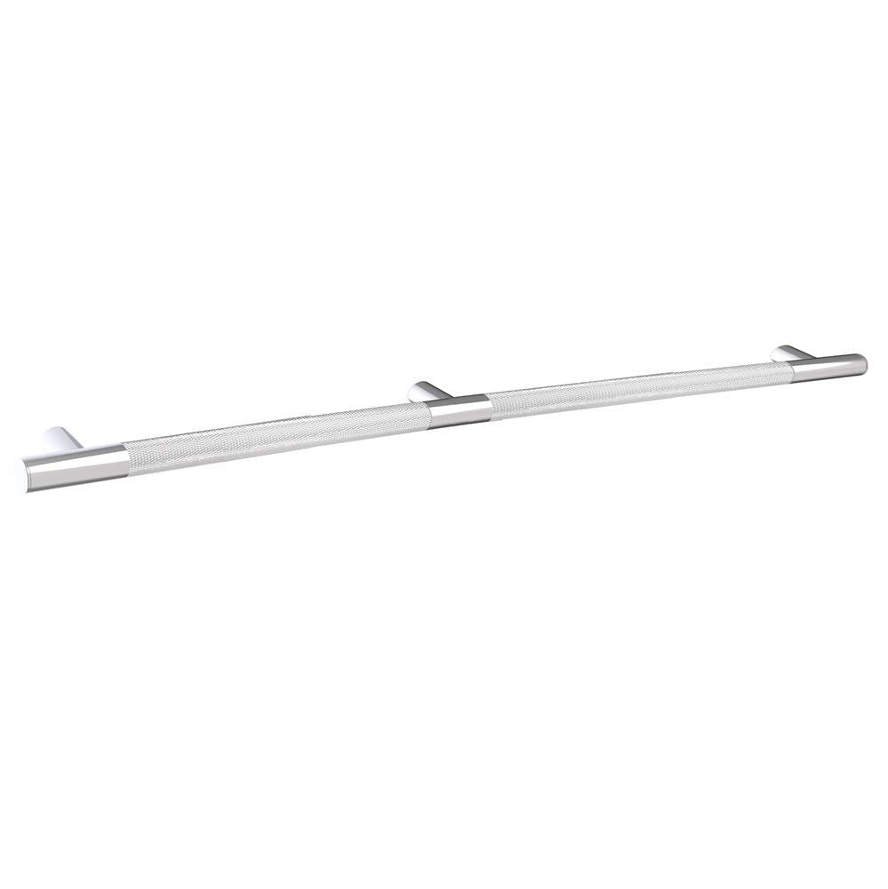 Kartners - 9900 Series Knurled 42-inch Grab Bar-Polished Chrome - Polished Chrome