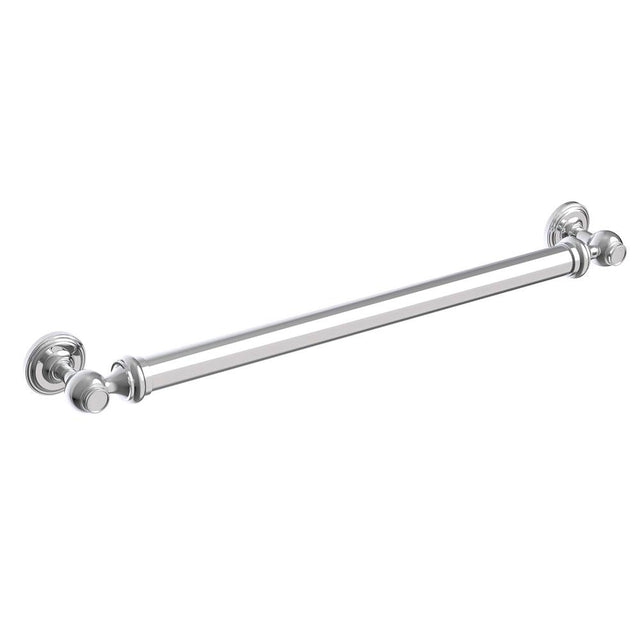 Kartners - Traditional Series 24-inch Round Grab Bar-Polished Chrome - Polished Chrome