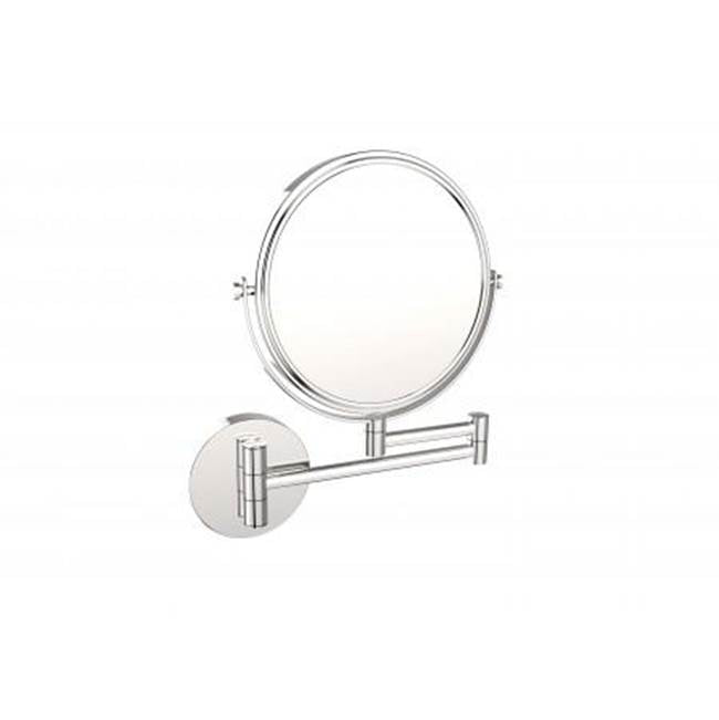 Kartners - Mirror - 8.5-inch Round Wall Mounted Mirror-Polished Nickel - Polished Nickel