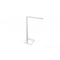 Kartners - Free Standing - Square Single Towel Rail-Brushed Chrome - Brushed Chrome