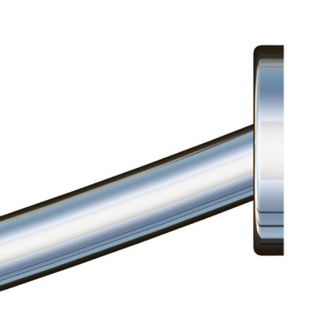 Kartners - Shower Rods - 5 Feet (60-inch) Curved Shower Rod with Square Ends-Polished Finish - Polished
