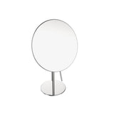 Kartners - Mirror - Free Standing Round Single Sided Mirror-Brushed Nickel - Brushed Nickel