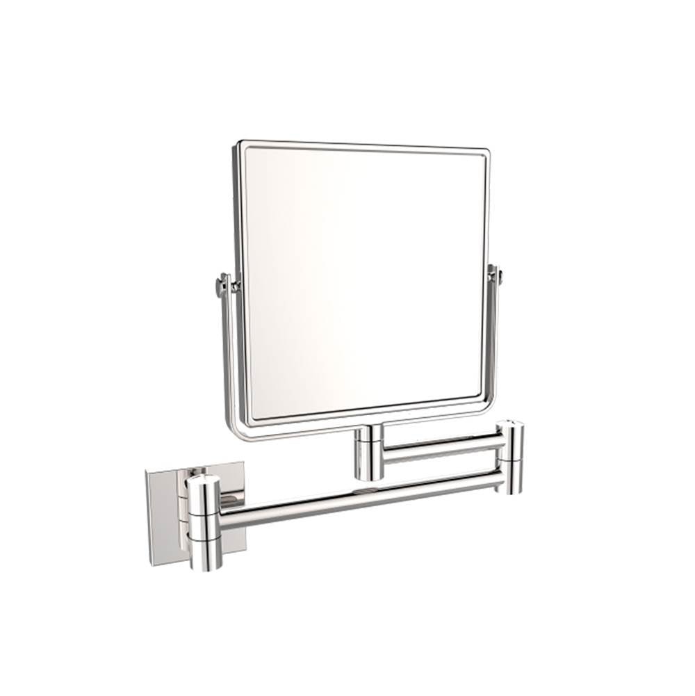 Kartners - Mirror - 6-inch x 6-inch Square Wall Mounted Mirror-Polished Chrome - Polished Chrome
