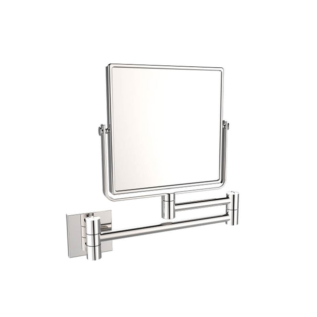 Kartners - Mirror - 6-inch x 6-inch Square Wall Mounted Mirror-Polished Chrome - Polished Chrome