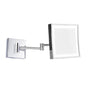 Kartners - Mirror - 8.5-inch x 8.5-inch Square Wall Mounted with LED Light Mirror-Polished Chrome - Polished Chrome
