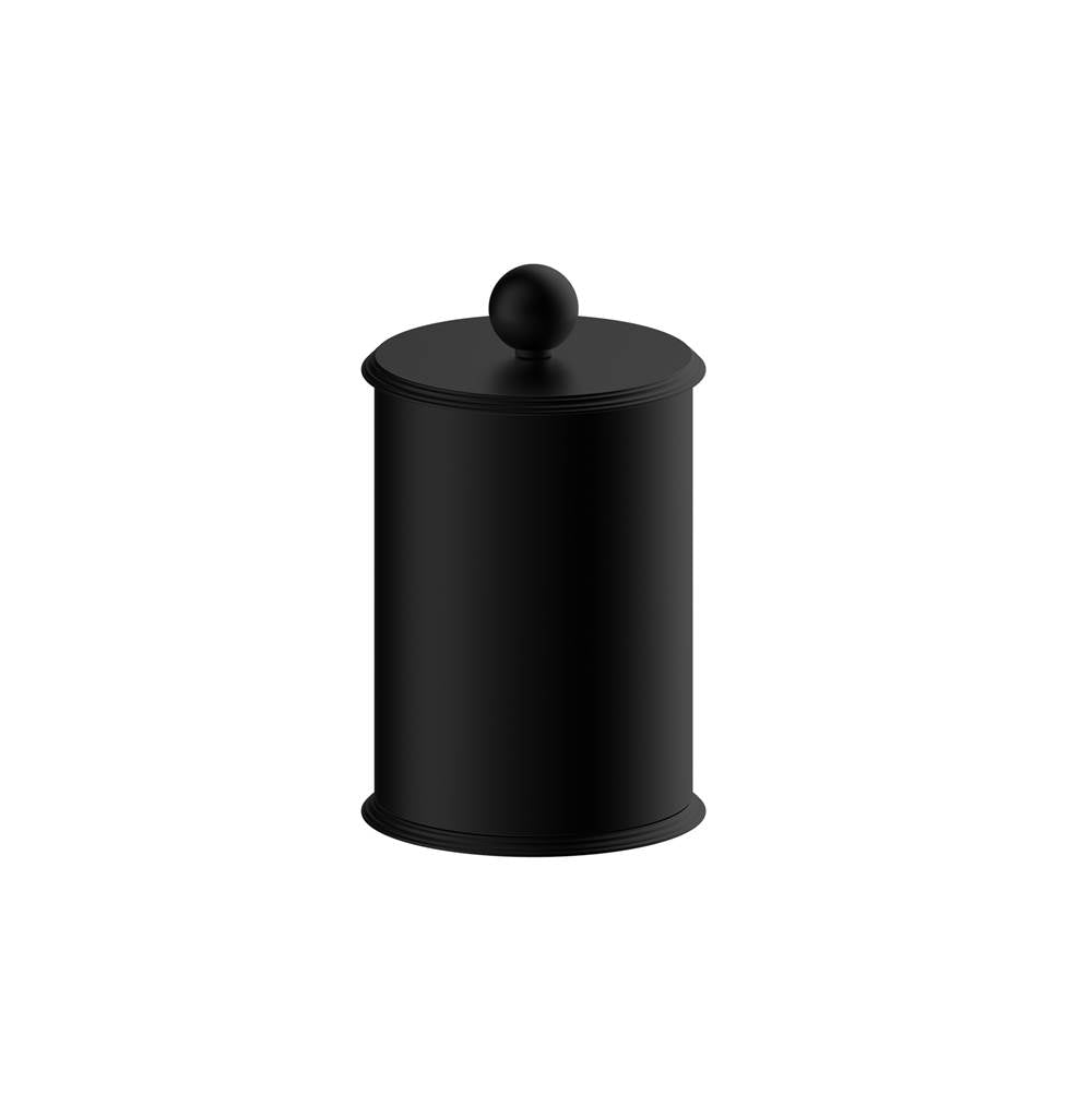 Kartners - FLORENCE - Large Size Bathroom Vanity Countertop Canister-Matte Black - Matte Black