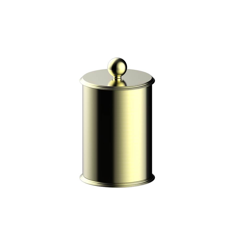Kartners - FLORENCE - Large Size Bathroom Vanity Countertop Canister-Brushed Brass - Brushed Brass