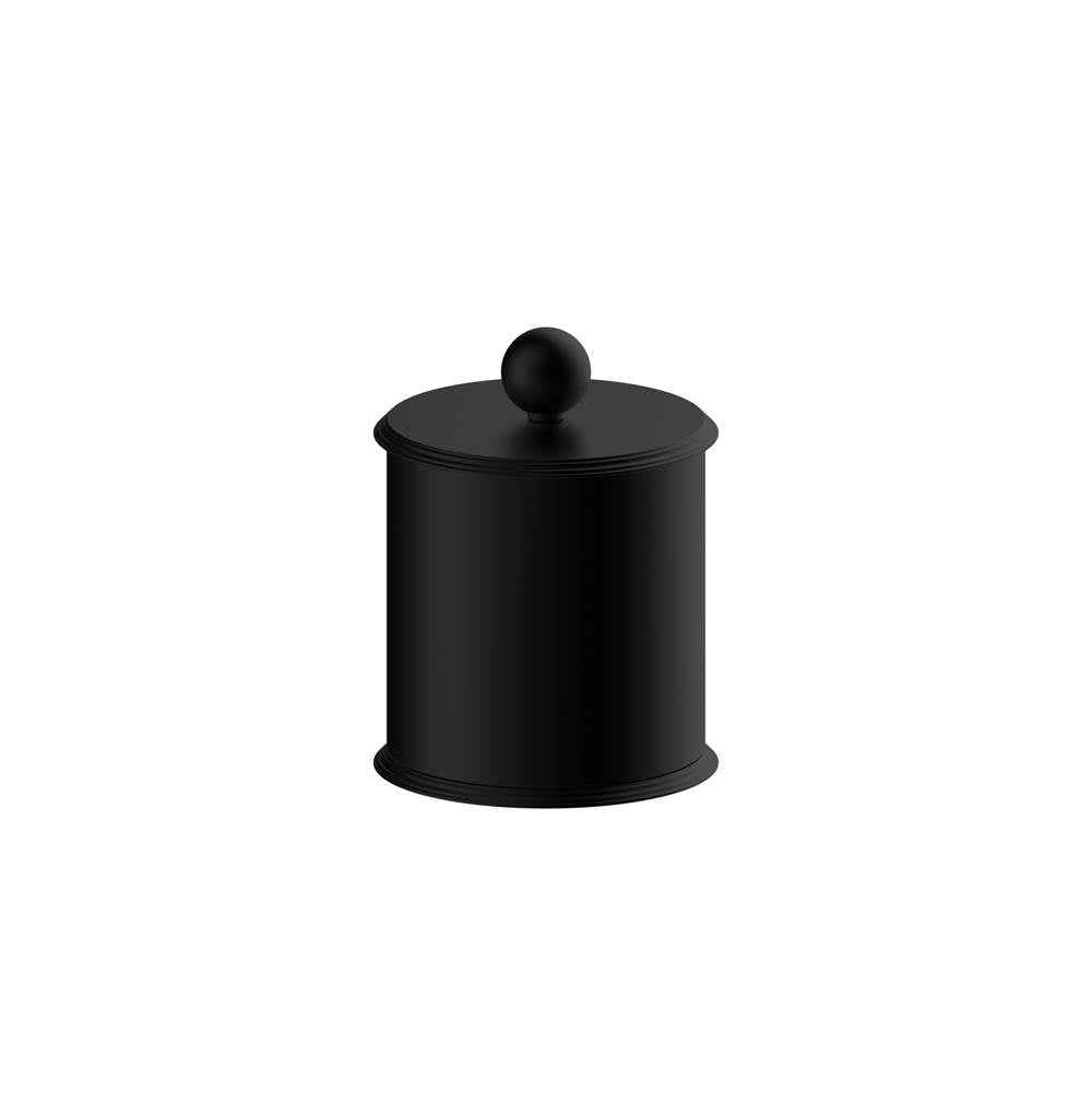 Kartners - FLORENCE - Small Size Bathroom Vanity Countertop Canister-Matte Black - Matte Black
