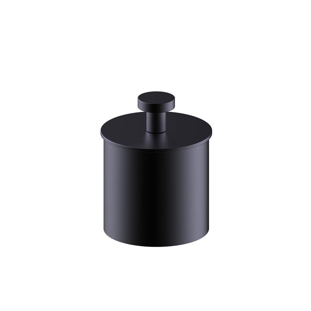 Kartners - OSLO - Small Size Bathroom Vanity Countertop Canister-Matte Black - Matte Black