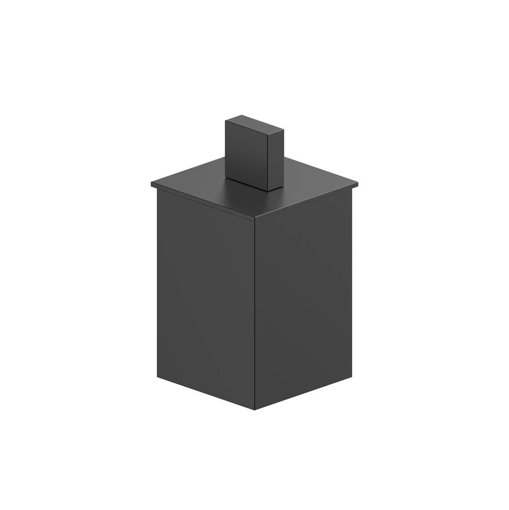 Kartners - BERLIN - Large Size Bathroom Vanity Countertop Canister-Matte Black - Matte Black