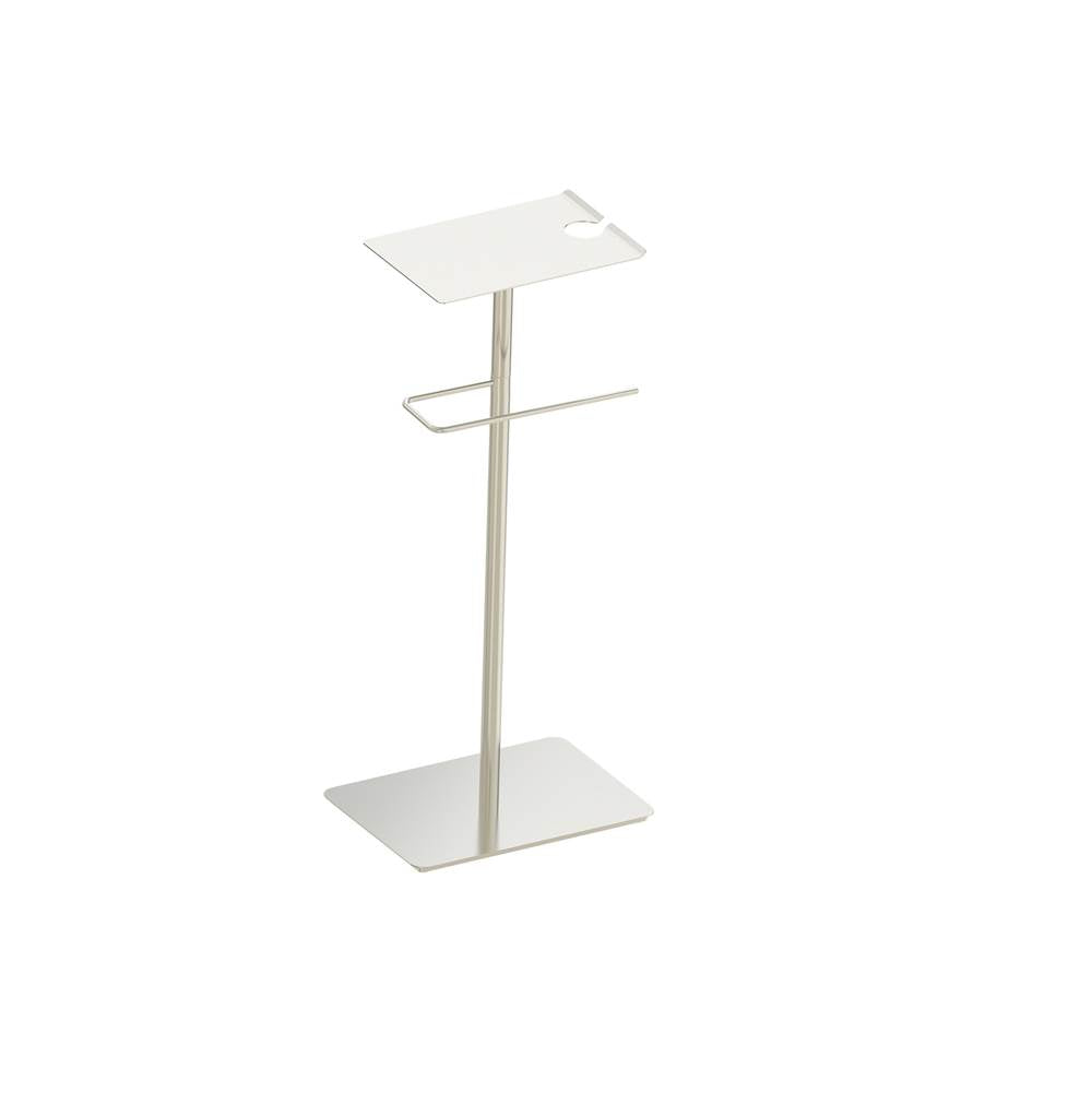 Kartners - Free Standing -  Bath Wine Stand-Brushed Nickel - Brushed Nickel
