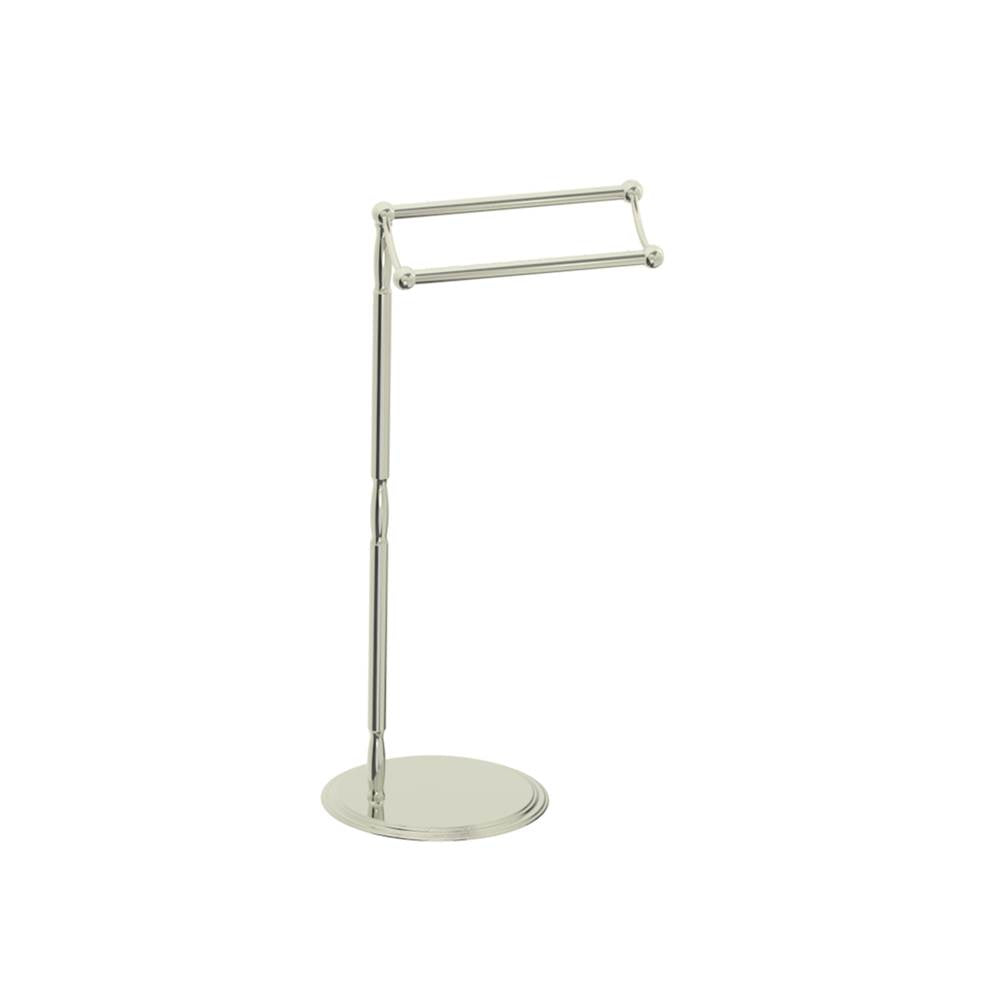 Kartners - Free Standing -  Double Towel Rail -Polished Nickel - Polished Nickel