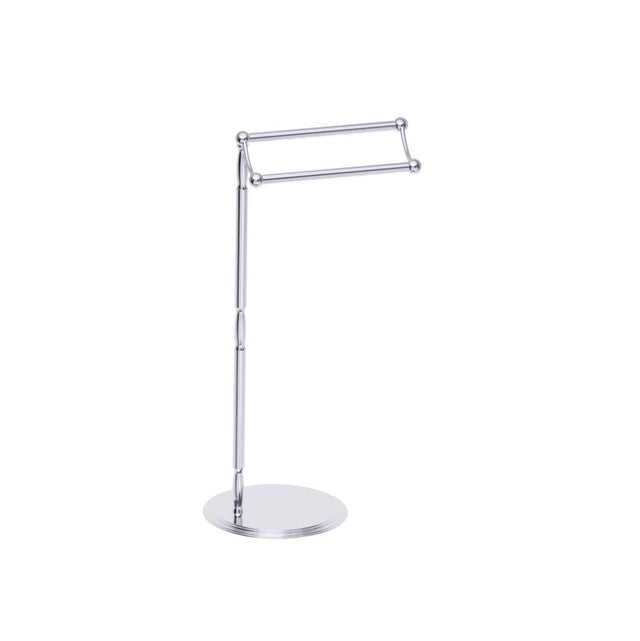 Kartners - Free Standing -  Double Towel Rail -Polished Chrome - Polished Chrome