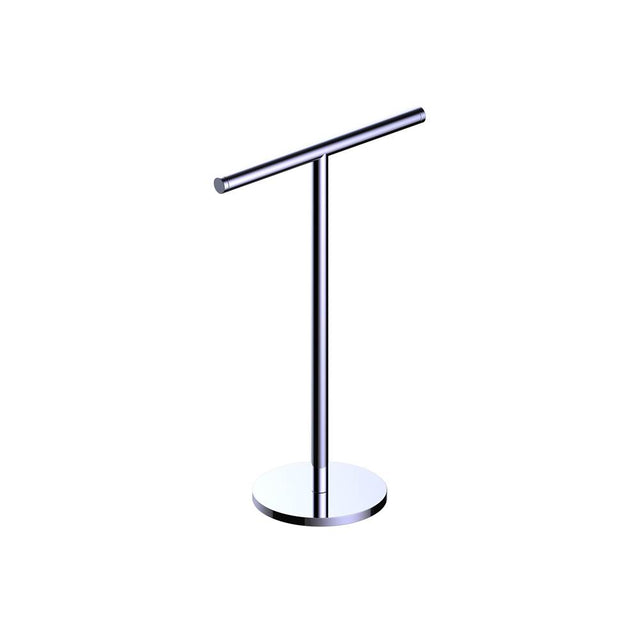 Kartners - Free Standing - Round Hand Towel Holder -Polished Chrome - Polished Chrome