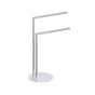 Kartners - Free Standing - Round Double Towel Rail-Polished Chrome - Polished Chrome