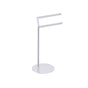 Kartners - Free Standing -  Round Double Towel Rail -Polished Chrome - Polished Chrome