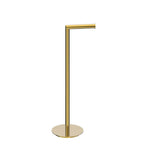 Kartners - Free Standing - Round Toilet Paper Holder-Brushed Bronze - Satin Bronze