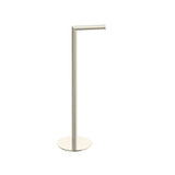 Kartners - Free Standing - Round Toilet Paper Holder-Brushed Nickel - Brushed Nickel