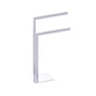 Kartners - Free Standing - Square Double Towel Rail-Polished Chrome - Polished Chrome
