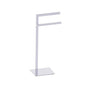 Kartners - Free Standing - Square Double Towel Rail-Polished Chrome - Polished Chrome