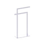 Kartners - Free Standing - Square Double Towel Rail (Opposing Sides)-Polished Chrome - Polished Chrome