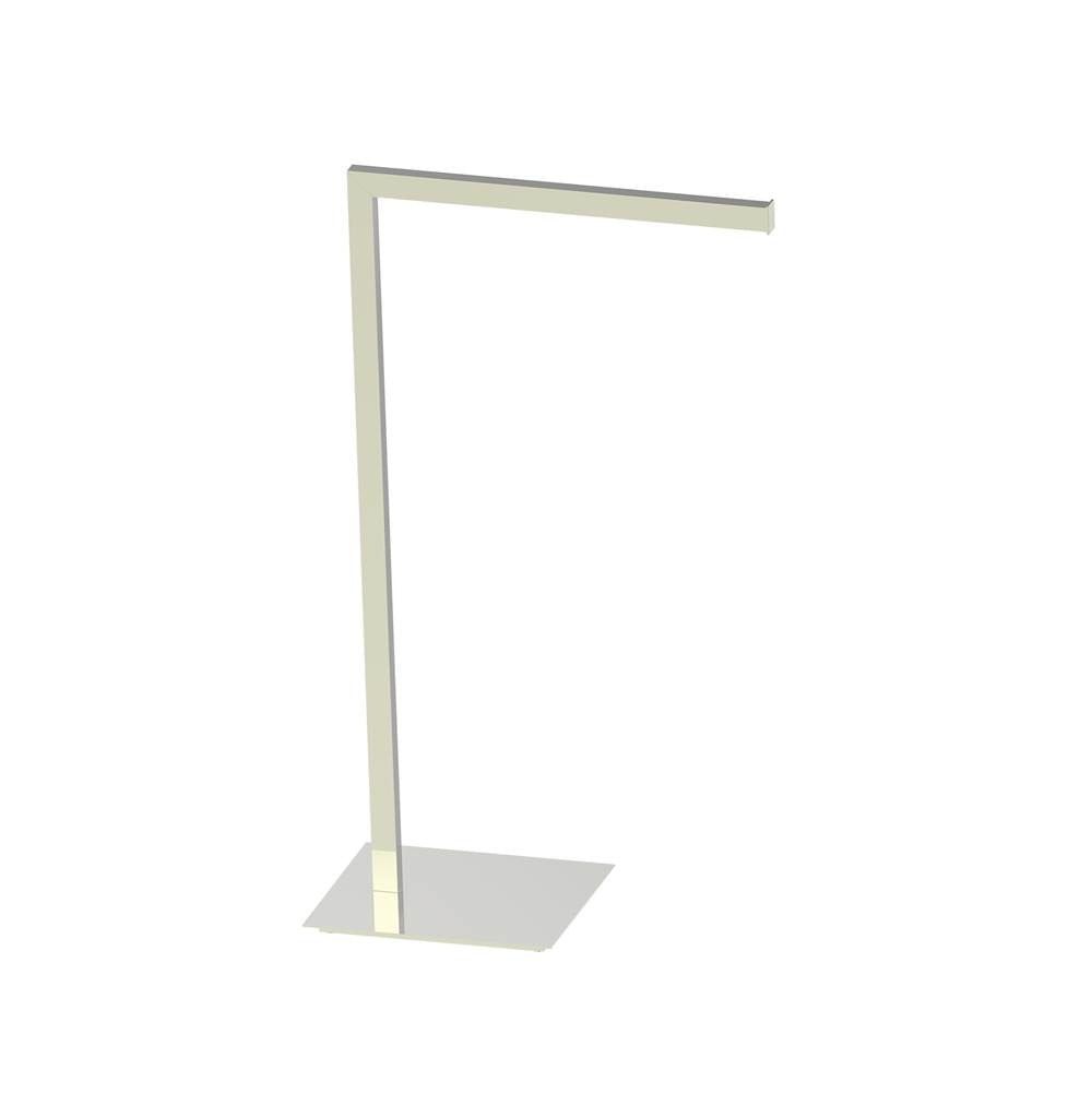 Kartners - Free Standing - Square Single Towel Rail-Polished Nickel - Polished Nickel