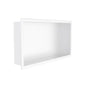 Kartners - Shower Niches - 12-inch x 24-inch Surface Mount Shower Niche Horizontal-Matte White - Matte White