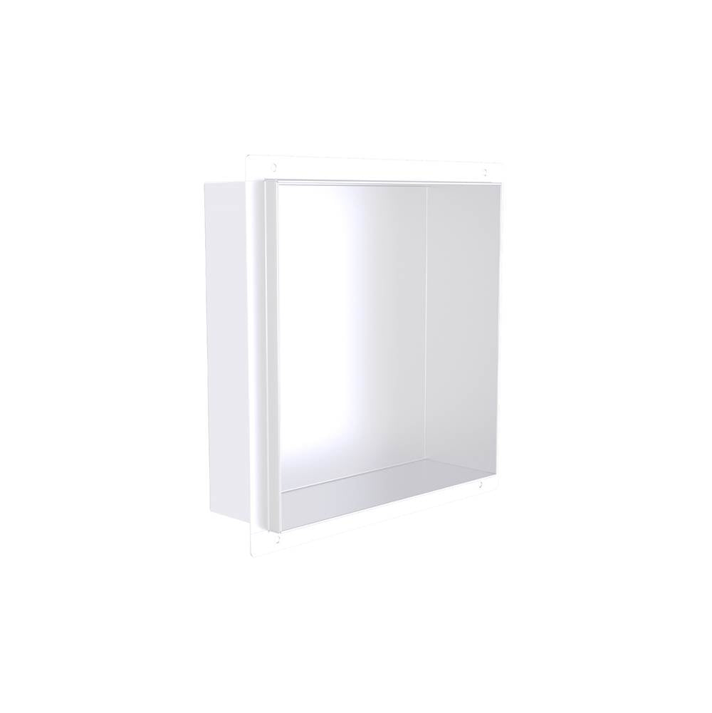 Kartners - Shower Niches - 12-inch x 12-inch Tile Ready Shower Niches-Matte White - Matte White