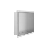 Kartners - Shower Niches - 12-inch x 12-inch Tile Ready Shower Niches-Brushed Stainless Steel - Brushed Satinless Steel