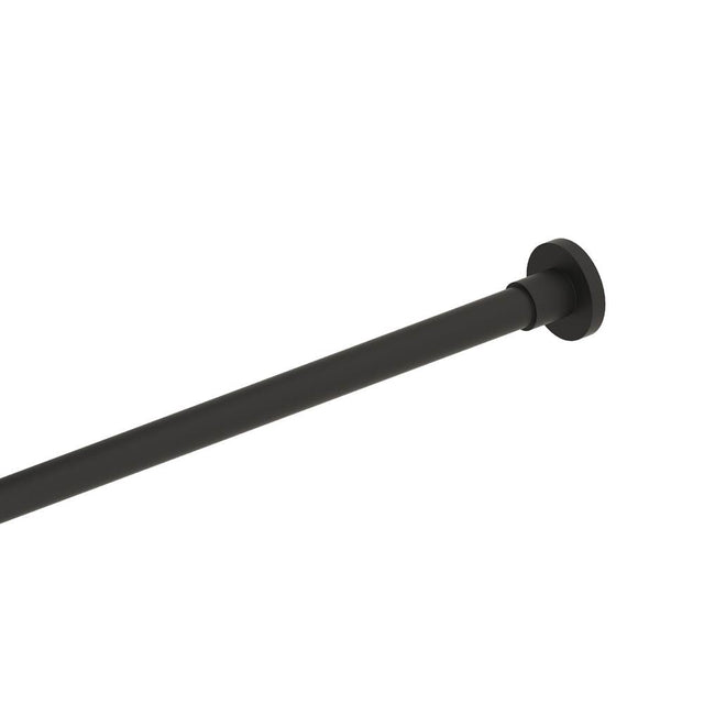 Kartners - OSLO - Shower Rods - Kartners Round Shower Rod-Matte Black - Matte Black