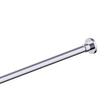 Kartners - OSLO - Shower Rods - Kartners Round Shower Rod-Polished Chrome - Polished Chrome