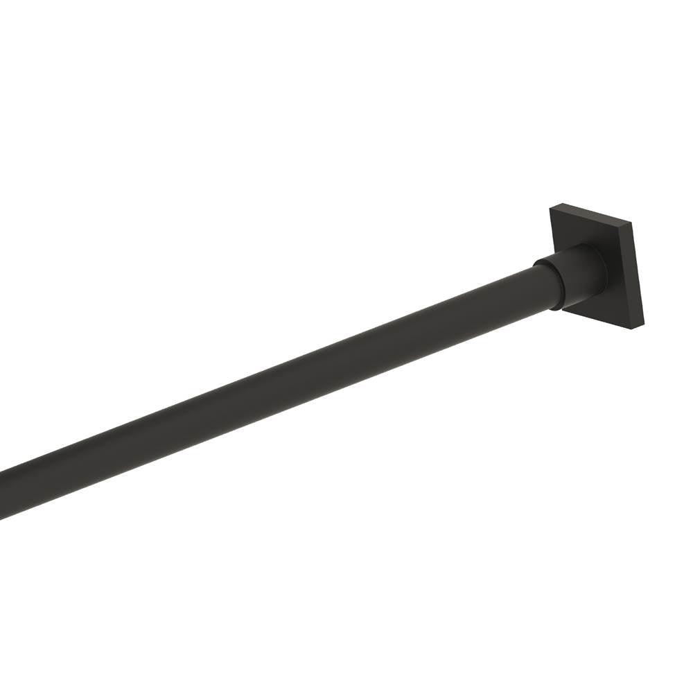 Kartners - MADRID - Kartners Round Shower Rod-Matte Black - Matte Black