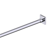 Kartners - MADRID - Shower Rods - Kartners Square Shower Rod-Polished Chrome - Polished Chrome
