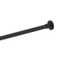 Kartners - CIRCO KNURLED - Round Shower Rod-Matte Black - Matte Black