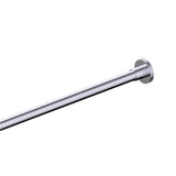 Kartners - CIRCO KNURLED - Round Shower Rod-Polished Chrome - Polished Chrome