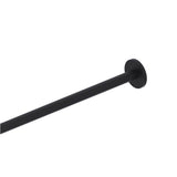 Kartners - Shower Rods - 6 Feet (72-inch) Straight Shower Rod with Round Ends-Matte Black - Matte Black