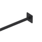 Kartners - Shower Rods - 5 Feet (60-inch) Straight Shower Rod with Square Ends-Matte Black - Matte Black