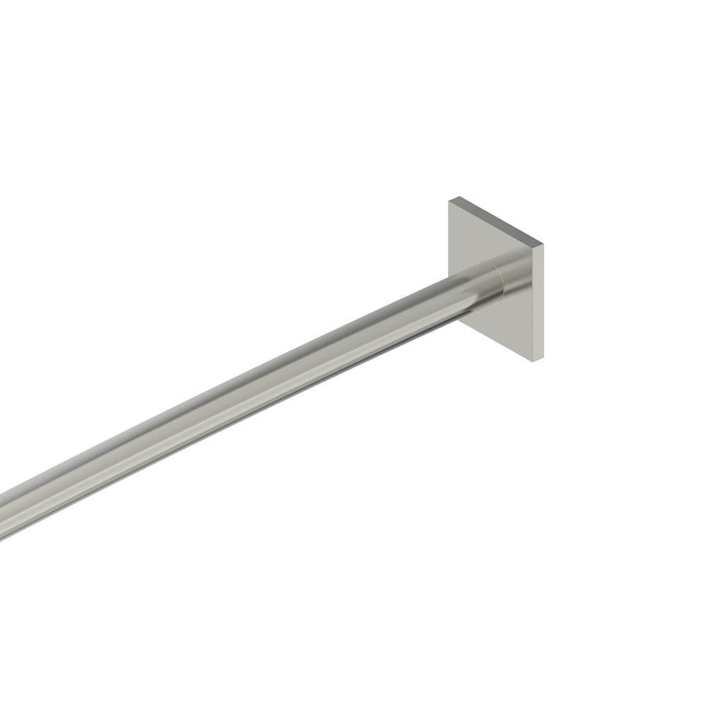 Kartners - Shower Rods - 5 Feet (60-inch) Straight Shower Rod with Square Ends-Satin Finish - Satin Finish