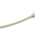 Kartners - OSLO - Kartners Round & Curved Shower Rod-Brushed Nickel - Brushed Nickel