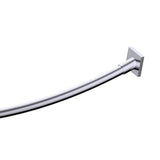 Kartners - MADRID - Kartners Square & Curved Shower Rod-Polished Chrome - Polished Chrome